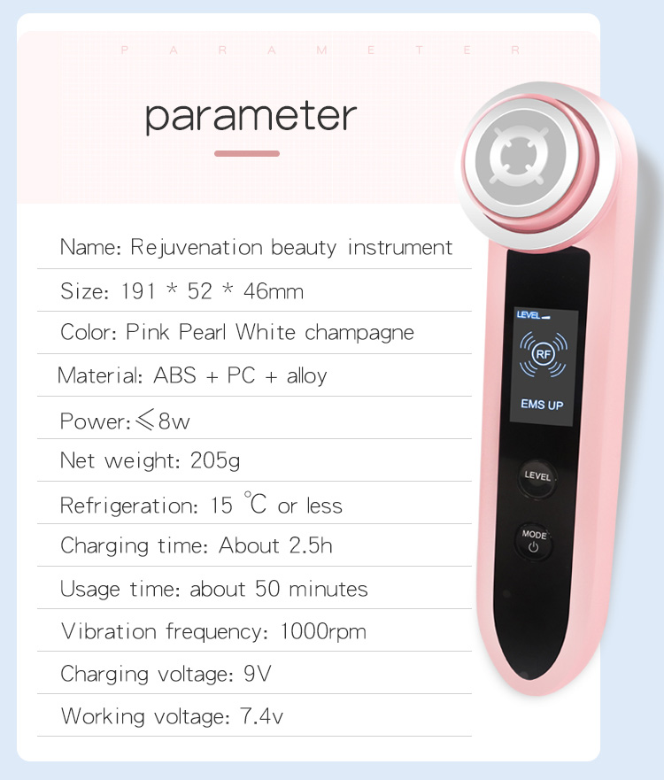 EMS RF Photon Beauty Device Ion Lift Face Massager For Wrinkles
