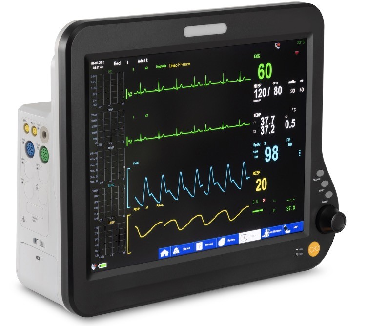 Medical Hospital Monitor Machine , Vital Signs Equipment For Monitoring SPO2 BP Temp