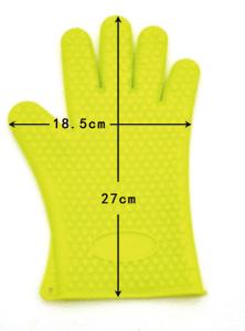 China High Temperature Resistant Silicone Oven Gloves With Fingers Fashion Design , 18.5X27cm wholesale