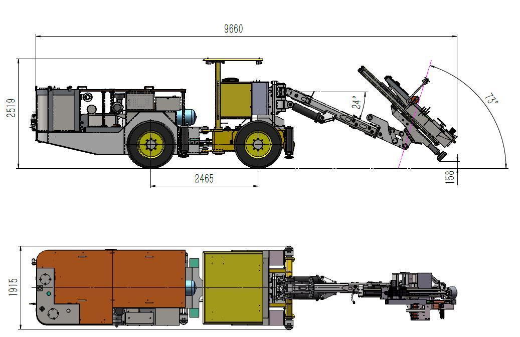 Underground Tunnel Mining Rock Drilling and Blasting Rig