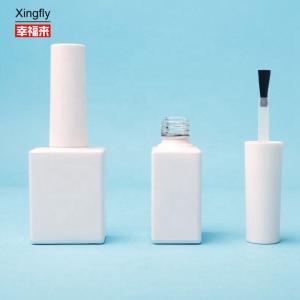 China Customized LOGO 15ml Nail Polish Bottle Glass Black Bottle Gel Polish wholesale
