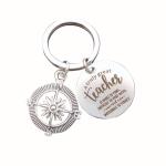 Stainless Steel Custom Shaped Keychians Teacher'S Day Thanksgiving Key Chain