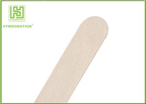 China Natural Color Disposable Cosmetic Spatulas Wood Wax Stick Logo Printable wholesale