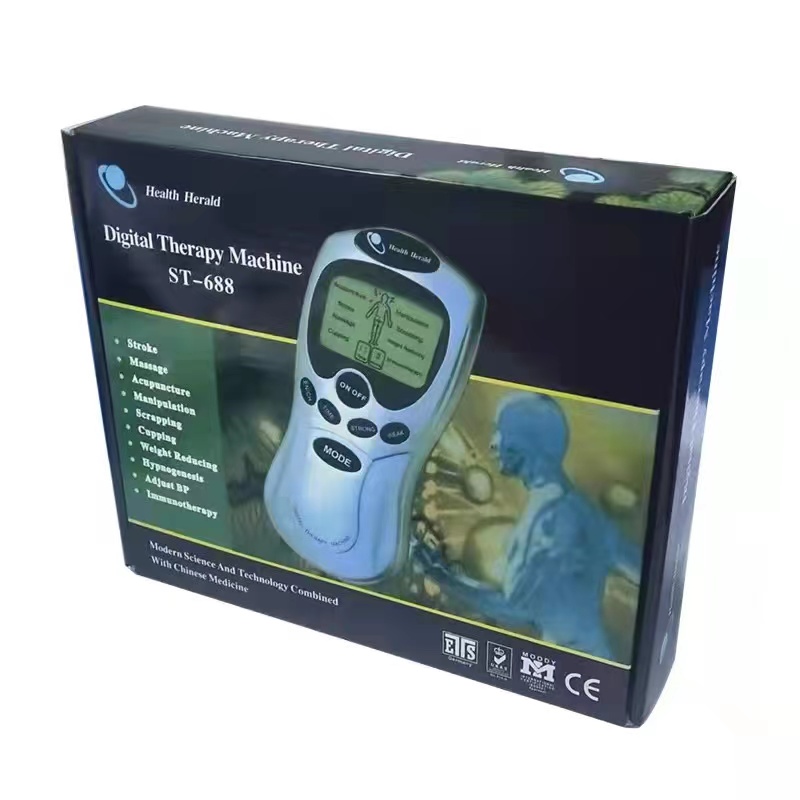 Dual Output Electric Therapy Massager Lightweight EMS Muscle Stimulator TENS Unit
