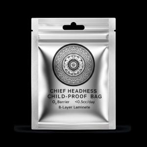 Chief Headdress Gravure Print Child-Proof Bag O₂ Barrier