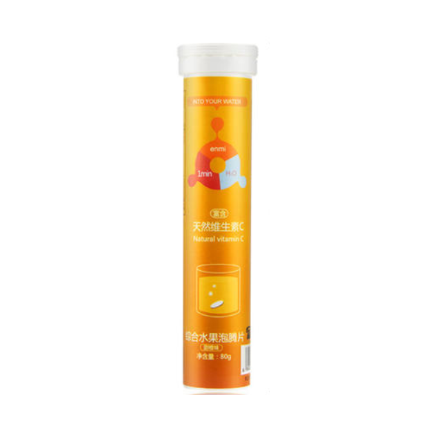 Effervescent Tablets Twist Lock Candy Tube Packaging in PP Plastic for Custom Branding