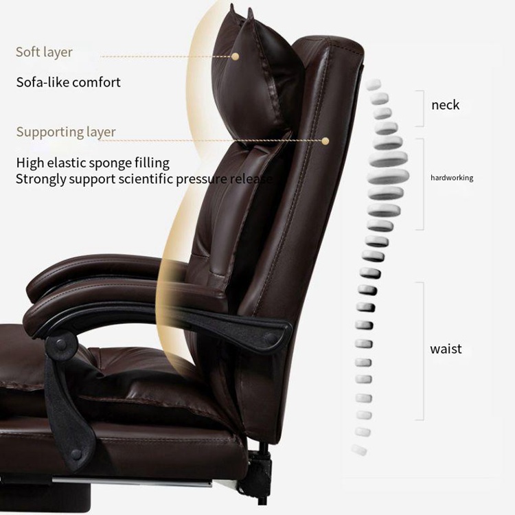 Technical Leather Doll Cotton Density Soft Cotton Office Chair Adjustable Back Height