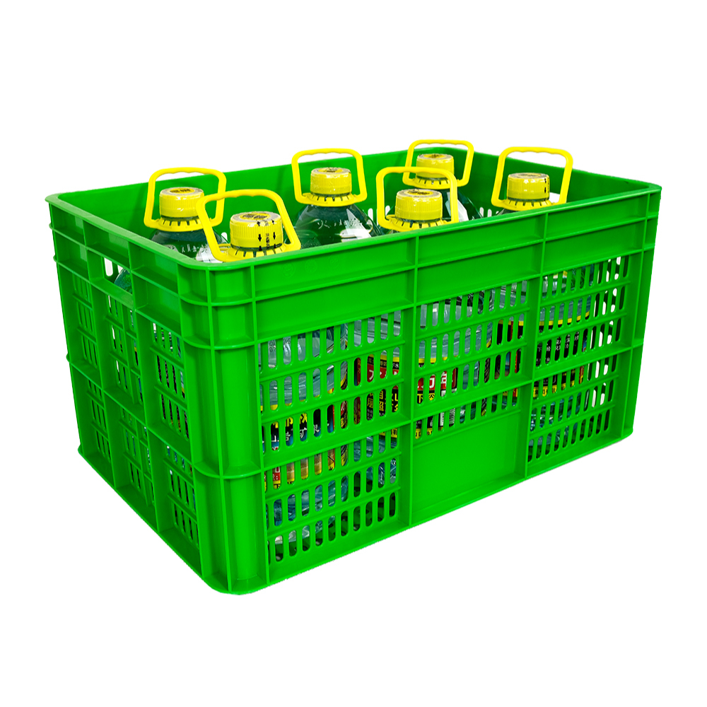 Mesh Stackable Moving Crate Foldable Eco-Friendly Vented Basket for Moving and Storage