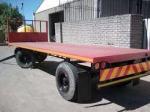 Farm 2-Axles Flat Platform Flatbed Drawbar Full Trailer With Ladder
