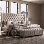 Italian Style Modern Luxury King Size Bed Cama Diamond Tufted