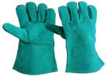 Durable Heat Resistant Welding Gloves , Cow Split Leather Welding Safety Gloves