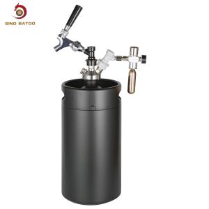China SS304 Double Wall 5L Carbonated Drink Ball Lock Mini Keg wholesale
