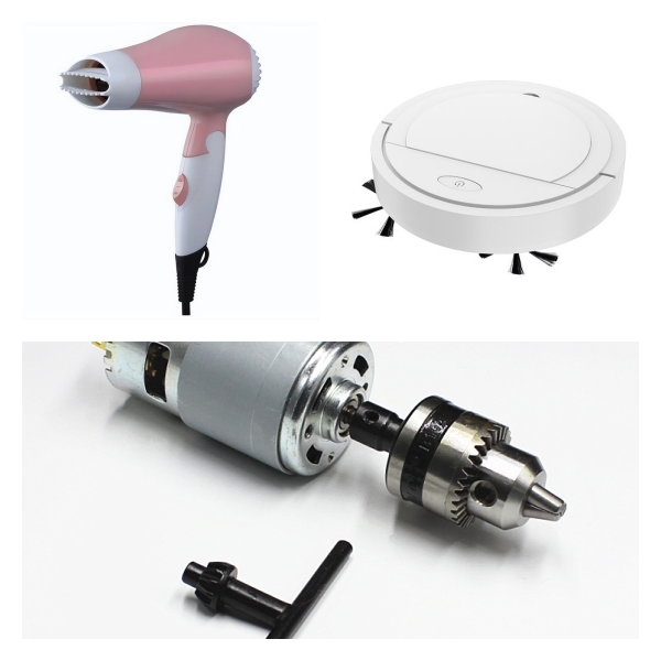 RS-365 High Torque DC Motor Ball Bearing Applications
