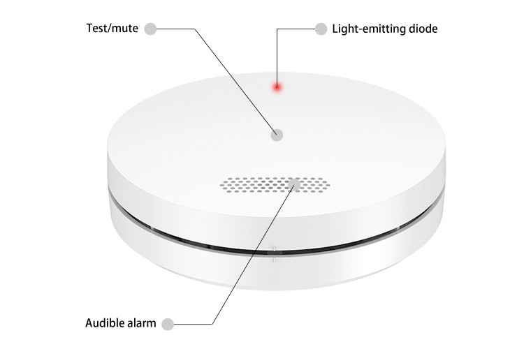 10 Years ABS Fireproof Materials Security Interconnected Smoke Alarm Smoke Chief Alarm