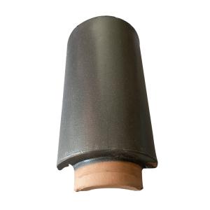 China Ancient clay glazed Chinese traditional building house roof tiles dark grey wholesale
