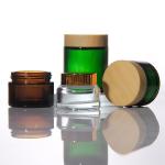 Transparent Amber Frosted Glass Cream Jars For Cosmetic 30g 1oz