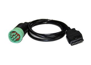 China Green J1939 Deutsch 9 Pin Female to J1962 OBD2 OBDII 16 Pin Female Cable wholesale