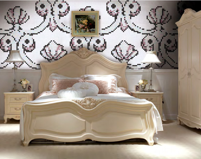 Tile mosaic designs recycled glass mosaic pattern for bedroom design