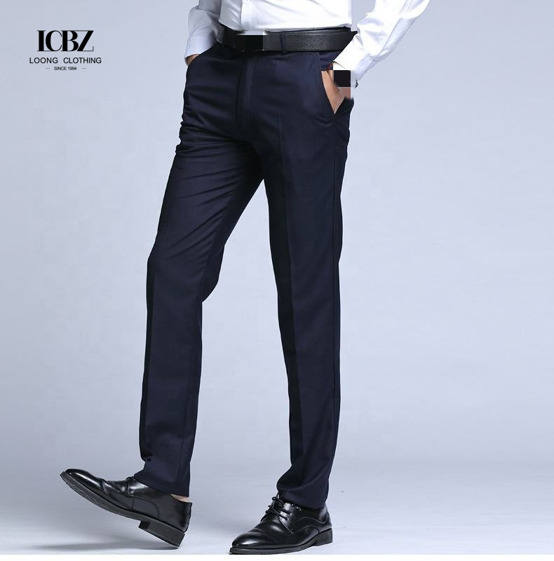 2022 Men's Black Suit Pants Straight Leg for Formal and Casual Occasions in Spring