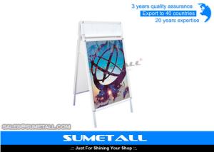 China Aluminum Shop Display Fittings / Sandwich Board Signs A Frame For Advertising wholesale