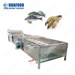 industrial fruit vegetable processing line cutting bubble washing dewatering
