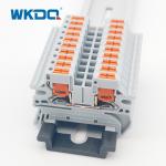 4mm2 Cable Din Rail Push In Terminal Block Anti Inflaming 24 AWG