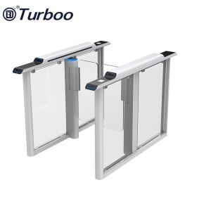 China Slim Durable Office Security Gate Protection With Acrylic / Tempered Glass Arm on sale