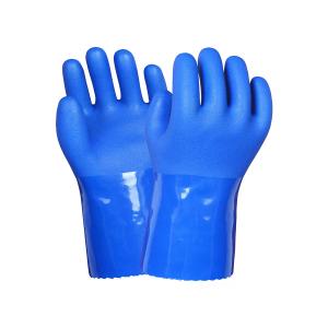 China Polyester Chemical Resistant Work Oil Resistant Hand Gloves PVC Coated wholesale