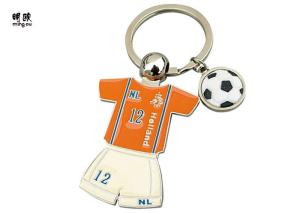 China Sport Design Metal Key Ring Football Key Chain PVC Style For Advertising wholesale