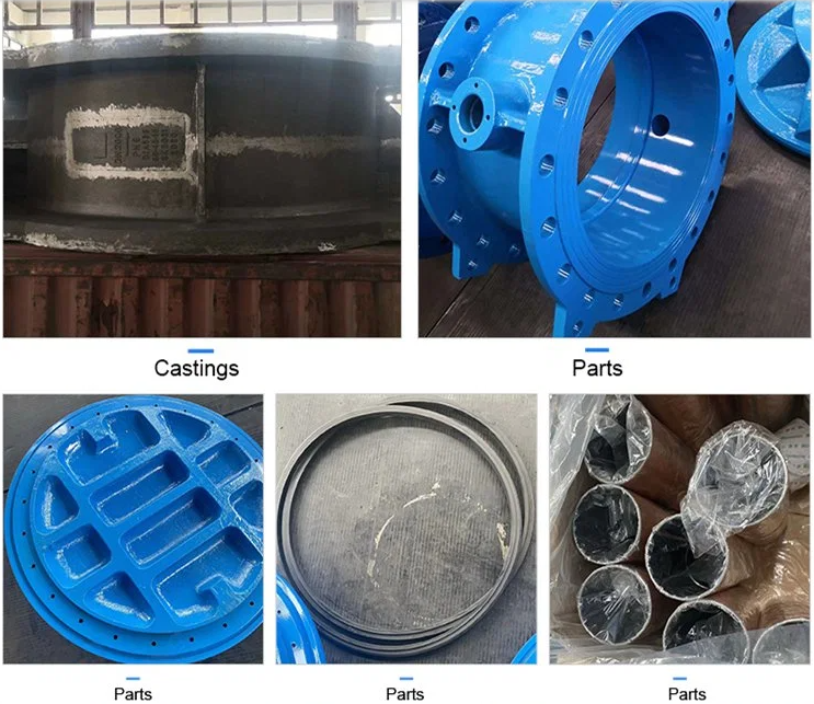 DN150 DN1800 Butterfly Valve PN16 Double Flange Double Eccentric Soft Sealed BS5163