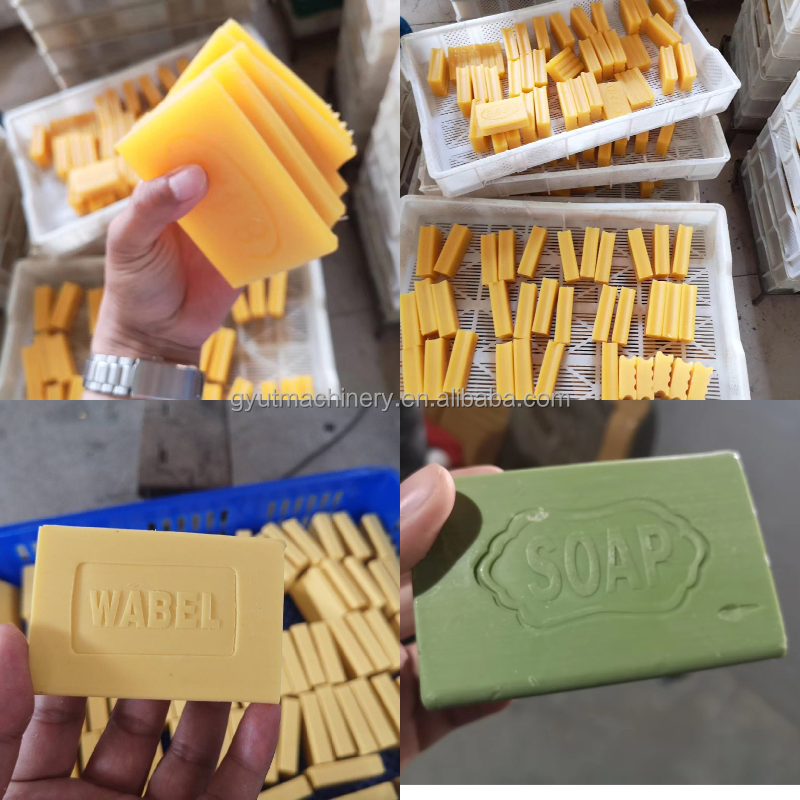 Custom Bar Soap Stamping Machine with Soap Cutter and Packaging Line Hydraulic Stamp