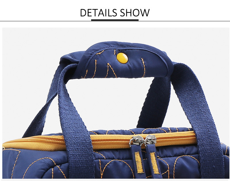 Simple Zipper Recycled Portable Insulated Washable Canvas Lunch Bag