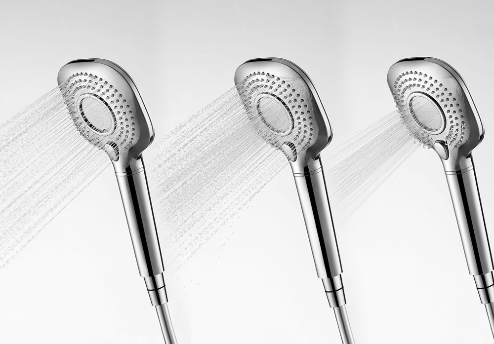 Wall Mounted Thermostatic Hand Shower Mixer Set Chrome Shower System