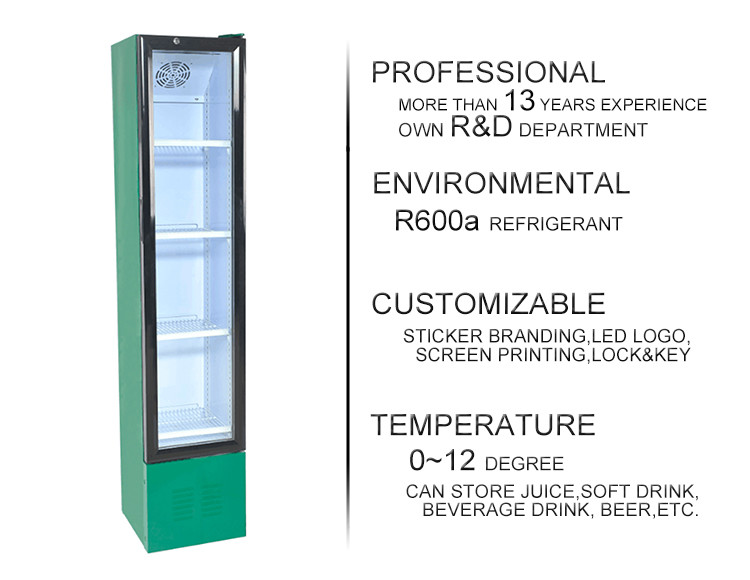 Mini Upright Commercial 105L Juice Beverage Cold Drink Wholesale Mini Display Refrigerator SC105