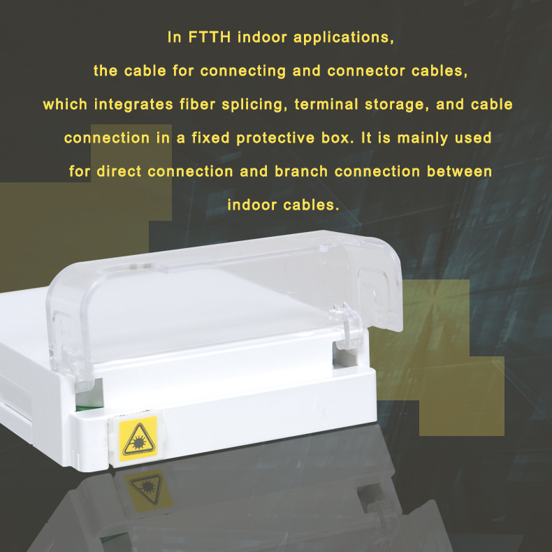 FTTH Termination Box ABS Fiber Optic Distribution Box G657A2 Flame Retardant