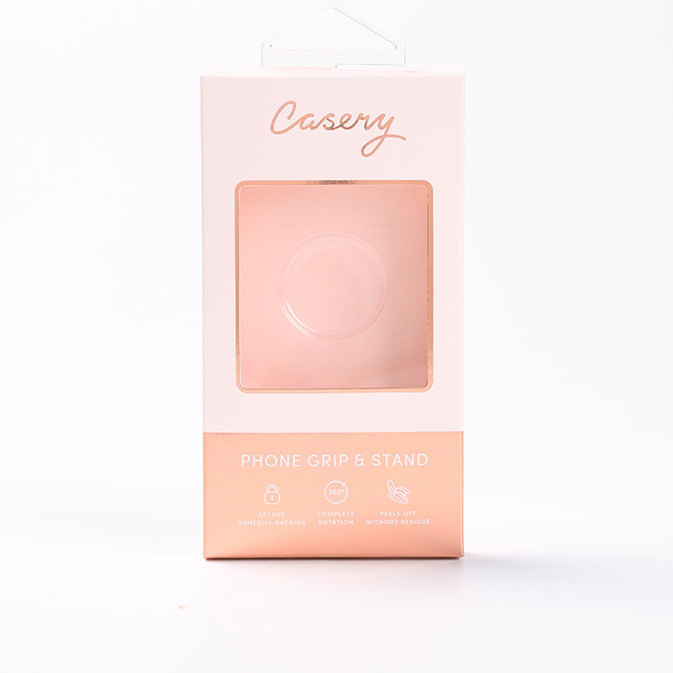Custom Design Phone Case Packaging Box Window Package Cardboard Boxes White With Hang Hole