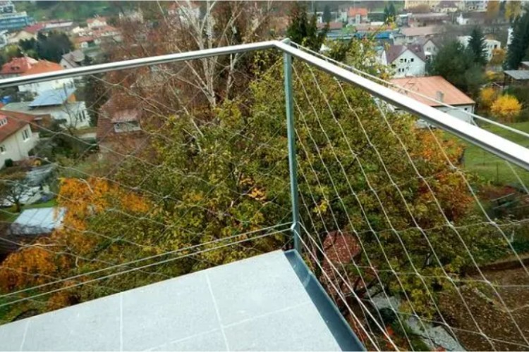 SS304 Knotted Wire Rope Mesh 2.0mm Steel Rope Net For Zoo Mesh