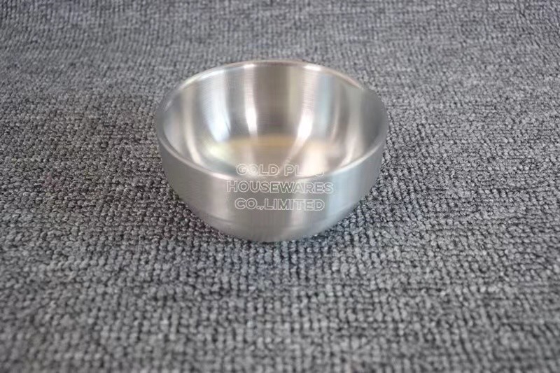 Restaurant Hard To Break Metal Rice Bowl For Kids Natural Color