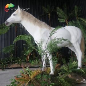 China Simulated White Animatronic Horse For Amusement Park Exhibition wholesale