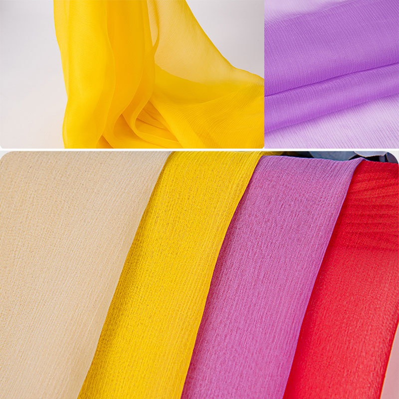 5mm 21gsm Solid Color Crepon Silk Crepe Fabric Pure Silk Dress Material