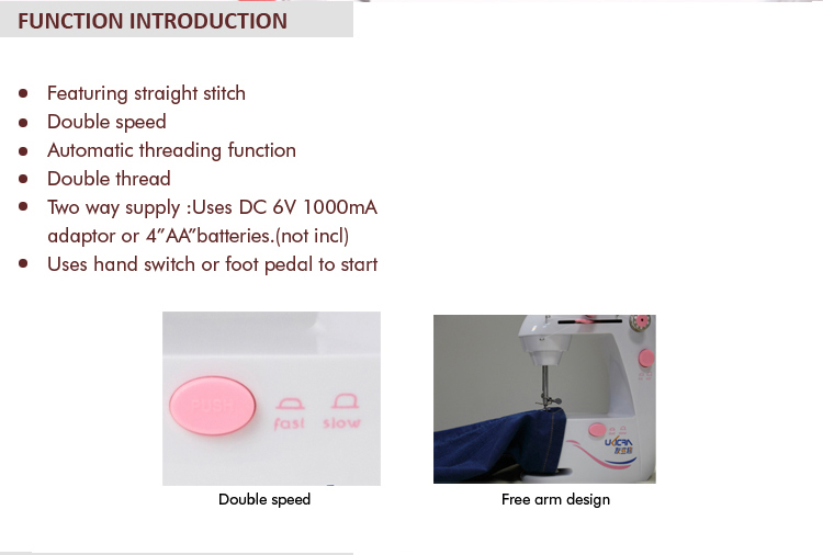 Suppliers Mini Sewing Machine with Single Needle Pattern Embroidery OEM ODM Provided