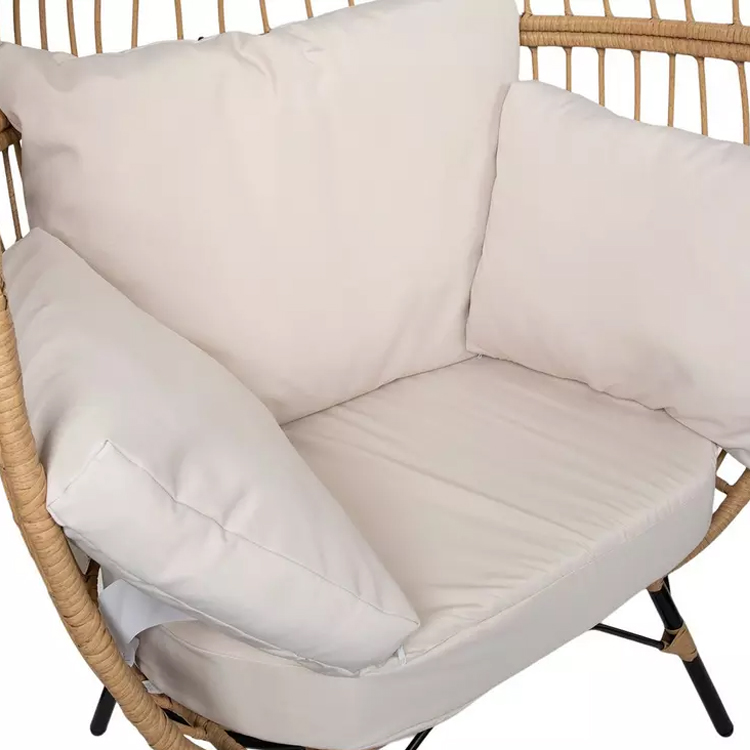 Outdoor Furniture Nordic Patio Single Seat Waterproof Wicker Egg Chair with PE Rattan
