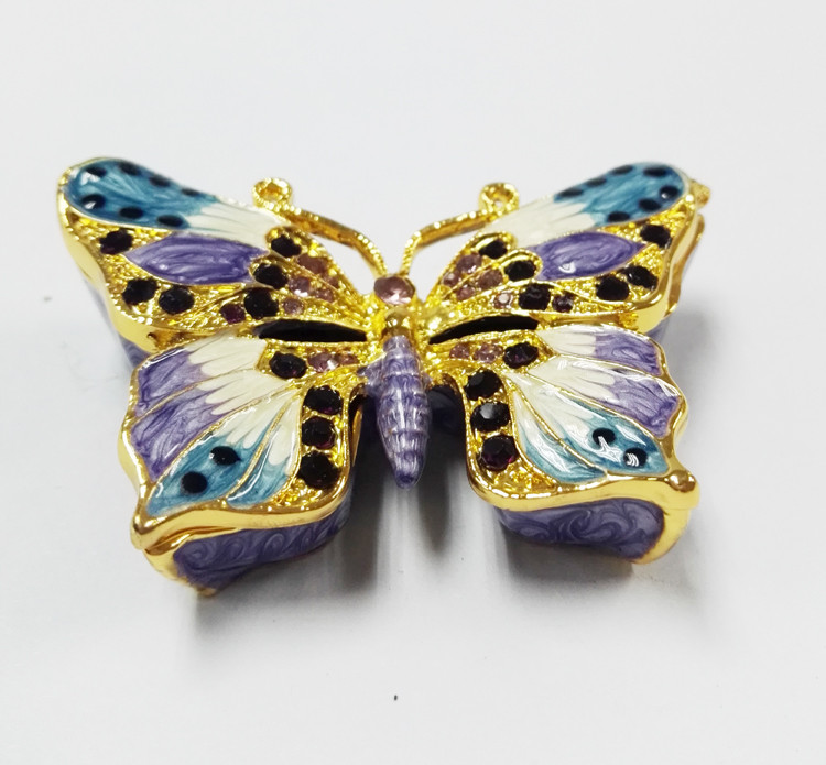 New Products Metal Butterfly Custom Jewelry Box