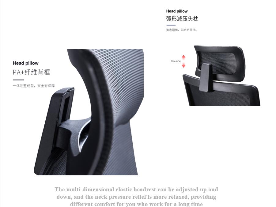 Certificate BIFMA Modern High Back Revolving Manager Boss Chair with Seat Cushion
