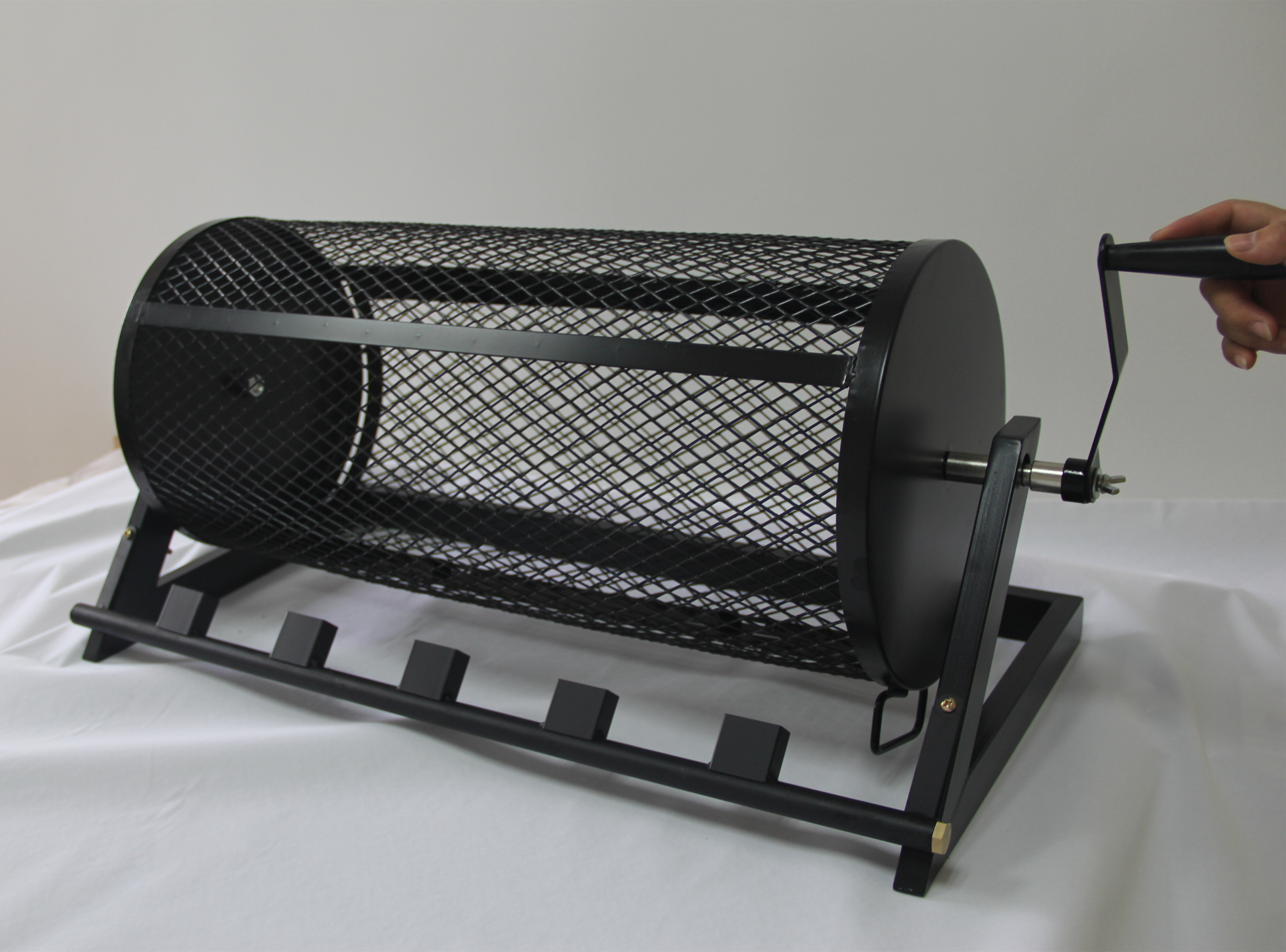 Rotating Propane Chili Roaster 5 Burner Stainless Steel And Matel Heat Resistance