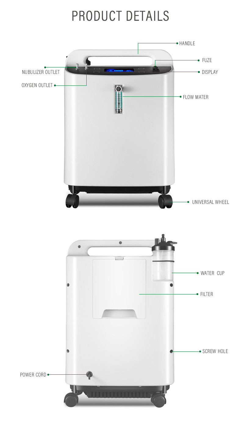 Home Use 5L Oxygen Concentrator High Purity ONE Liter Oxygen Generator Low Noise