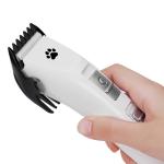 White Color Pet Grooming Hair Clippers , Electric Pet Hair Trimmer Two Speed