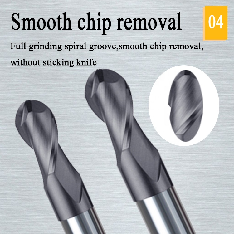 CNC Tungsten Carbide End Mill 2mm 12mm 6mm 200 mm 6 Ballnose Ball Nose Milling Cutters