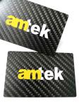 0.5mm Matt Black Metal Business Cards Carbon Fibre CR80 Silkscreen Printing