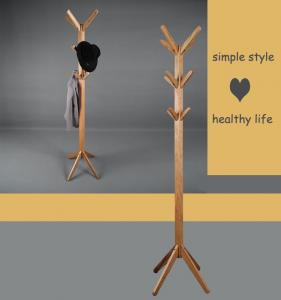 China Solid wood oak clothes tree wholesale